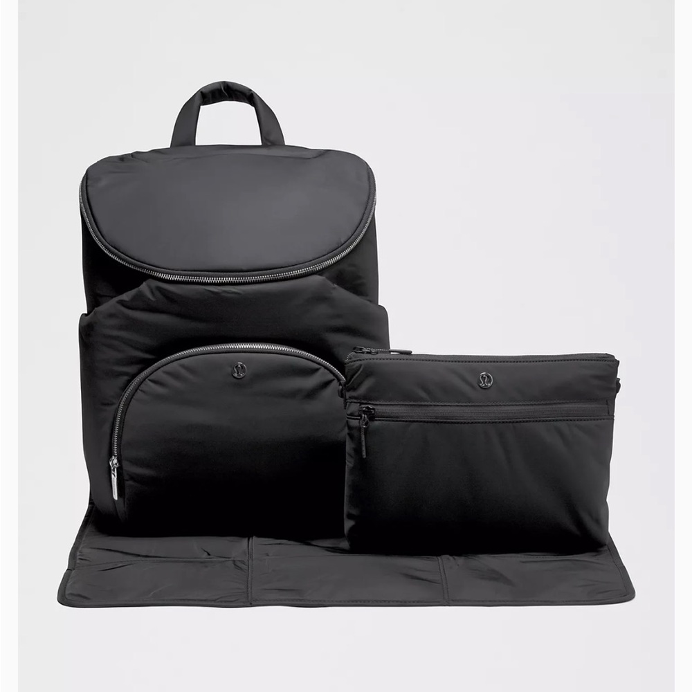 Lululemon Athletica Black new parent backpack
